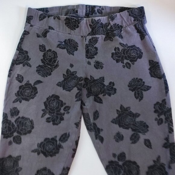 Torrid leggings grey with floral pattern women's junior size 1 - Picture 2 of 7